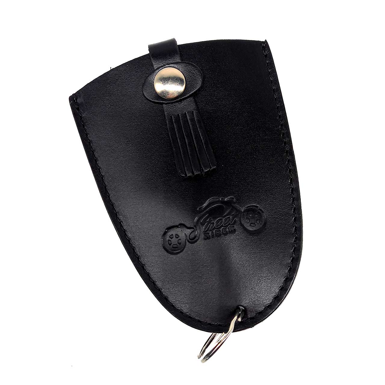 Street RIDER® Leder Black RIDER Schlüsseltasche schwarz