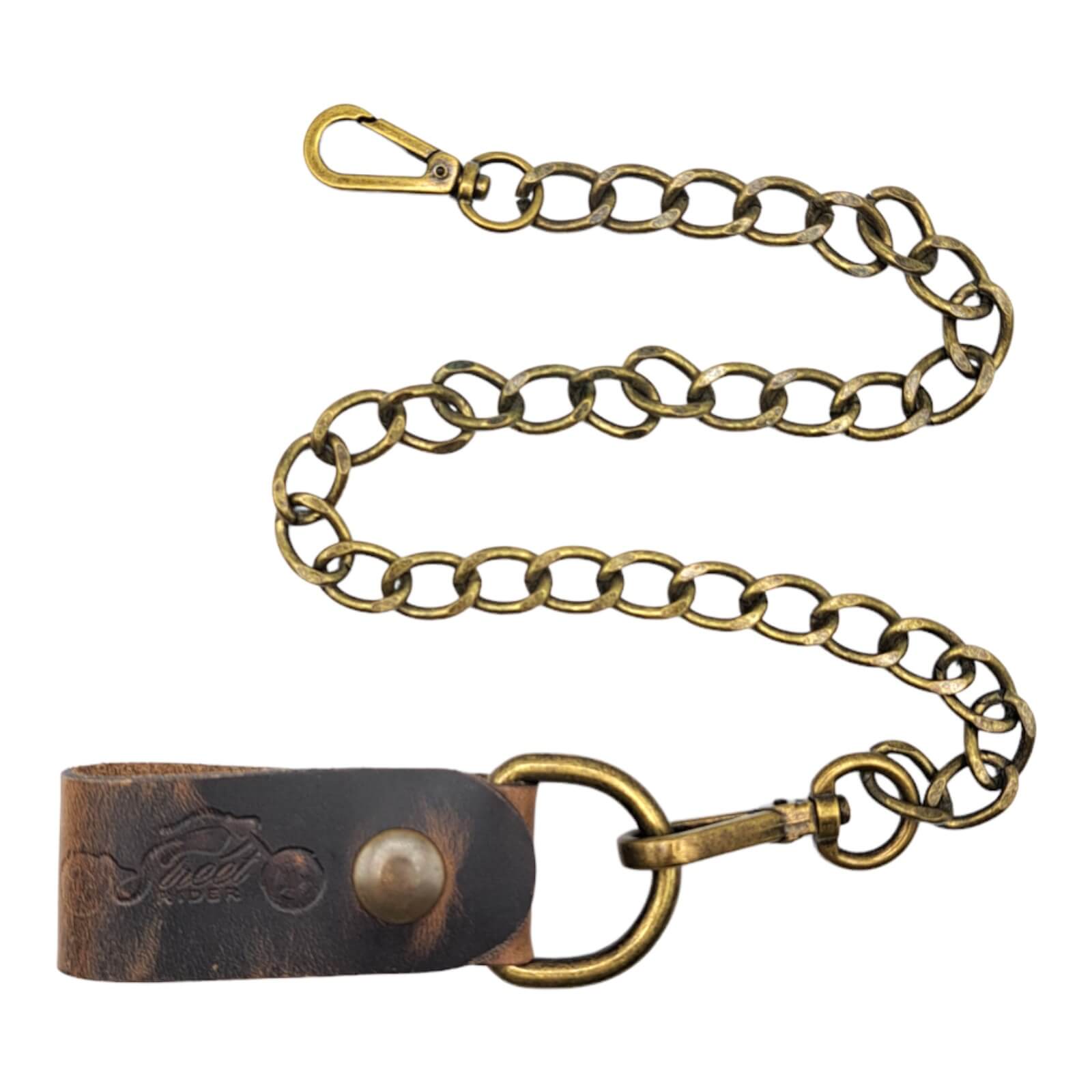 Street RIDER Schlüsselkette Sicherheitskette mit Karabiner braun