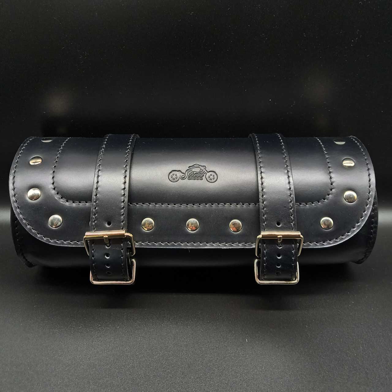 Street RIDER® Motorrad Black RIDER Werkzeugrolle Toolbag Werkzeugtasche Satteltasche Leder schwarz