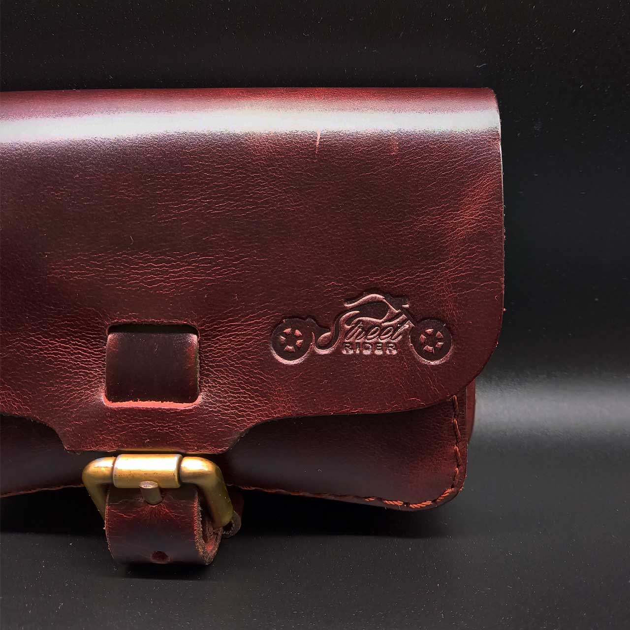 Street RIDER® Leder Gürteltasche M Indian Summer Bikertasche Hüfttasche Bauchtasche bordo