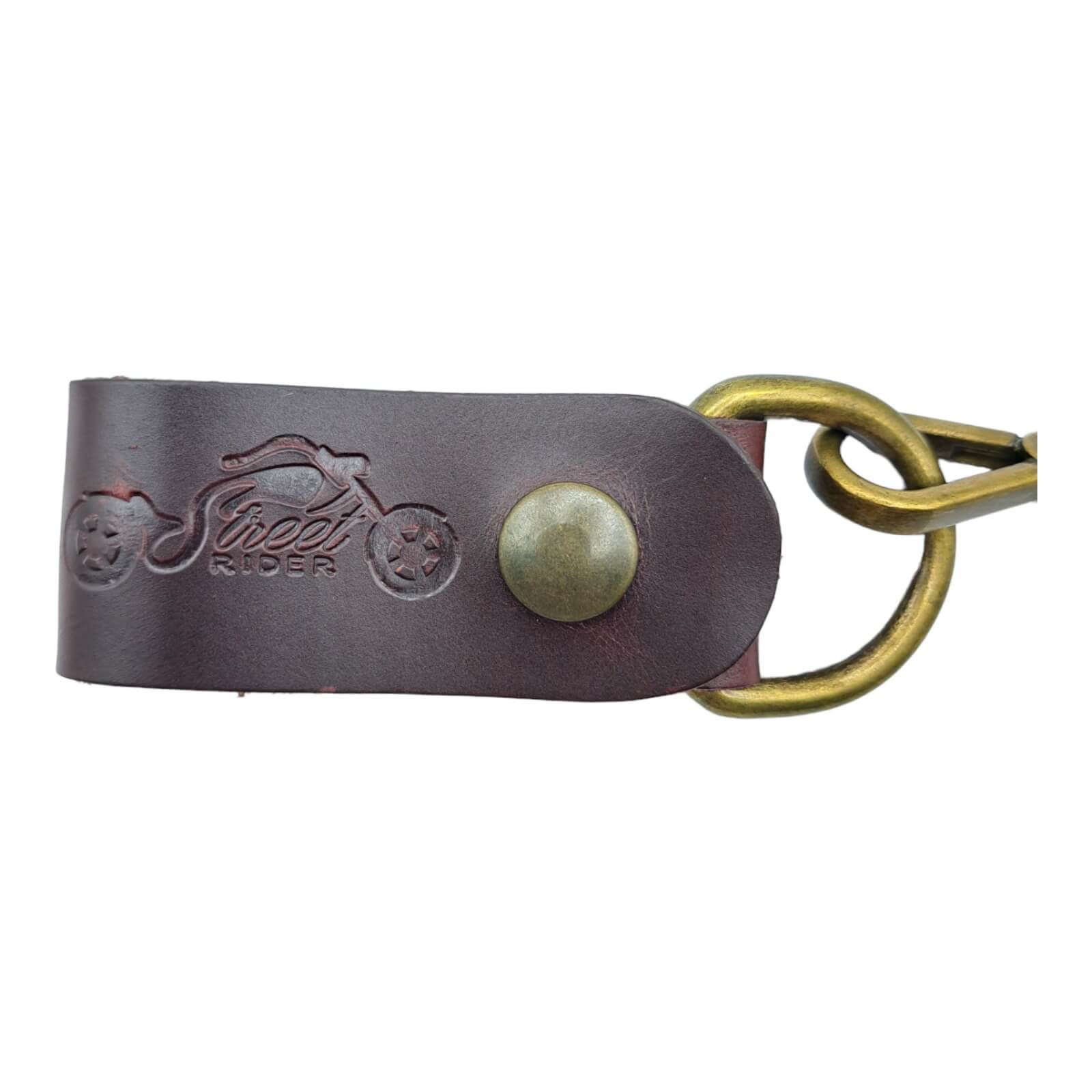 Street RIDER Schlüsselkette Sicherheitskette mit Karabiner bordo