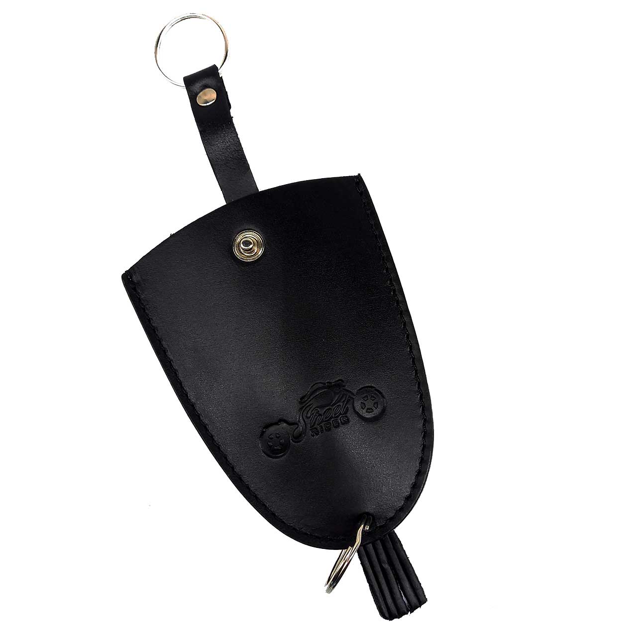 Street RIDER® Leder Black RIDER Schlüsseltasche schwarz