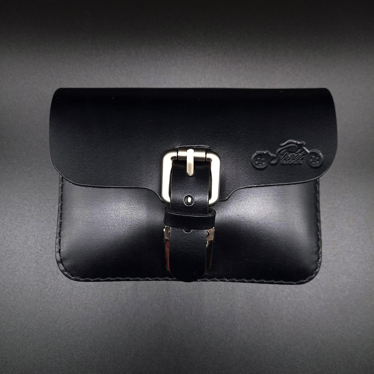 Street RIDER® Leder Gürteltasche L Black RIDER Bikertasche Hüfttasche Bauchtasche schwarz