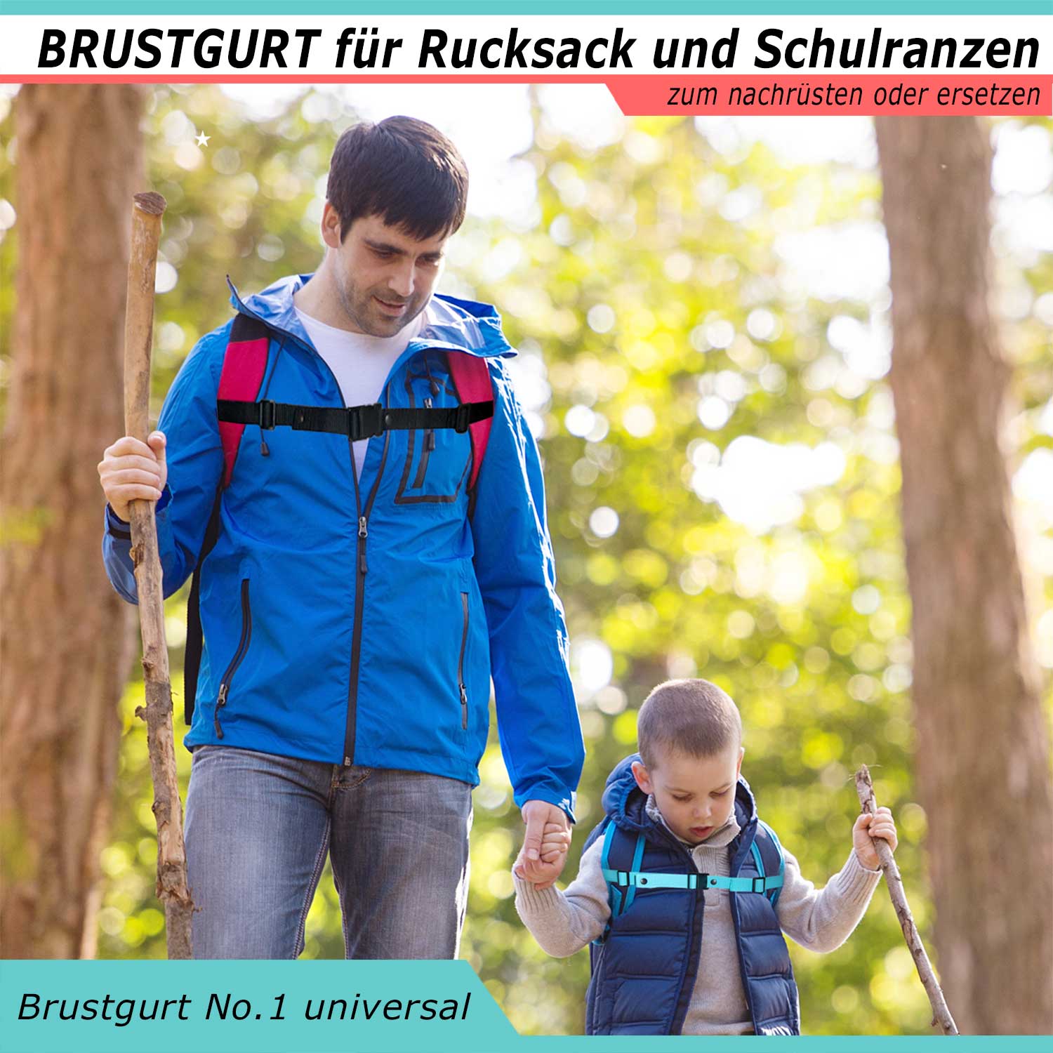 GURTIES Brustgurt für Rucksäcke und Schulranzen
